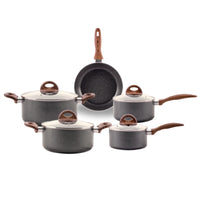 Jogo de Panelas com Indução Antiaderente Ceramic Life Smart Plus 5 Peças Granito