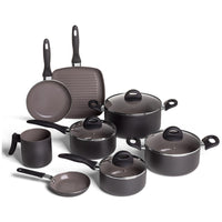 Jogo de Panelas Antiaderente Ceramic Life 8 Peças Smart Plus Preto