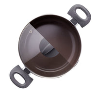 Jogo de Panelas Antiaderente Ceramic Life 8 Peças Smart Plus Cinza