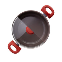 Jogo de Panelas Antiaderente Ceramic Life 5 Peças Easy Vermelho