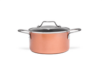 Jogo de Panelas Antiaderente Pro-Flon Premium 4 Peças Copper com Indução Cobre