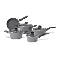 Jogo de Panelas Antiaderente Ceramic Life 5 Peças Optima com Indução Cinza