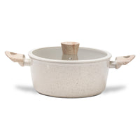 Jogo de Panelas Antiaderente Ceramic Life 6 Peças Sirius com Indução Vanilla