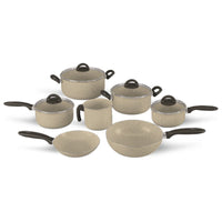 Jogo de Panelas Antiaderente Ceramic Life 7 Peças Suprema Vanilla