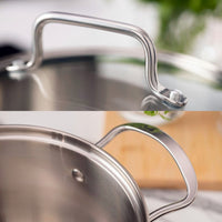 Jogo de Panelas Aço Inoxidável Fundo Triplo 5 Peças Jasmin com Indução Inox