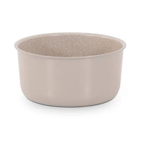 Jogo de Panelas Empilhável Fit 10 Peças Antiaderente Ceramic Life, Cabo Removível e Fundo de Indução - Areia