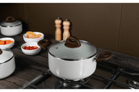 Jogo de Panelas Antiaderente Ceramic Life 7 Peças Smart Plus Vanilla